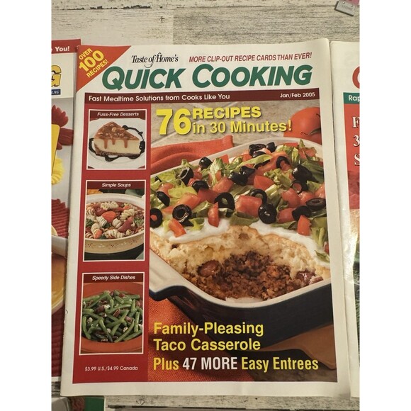 Taste Of Home's Quick Cooking 5 Issue Lot Vintage Cooking Magazines - Picture 4 of 14